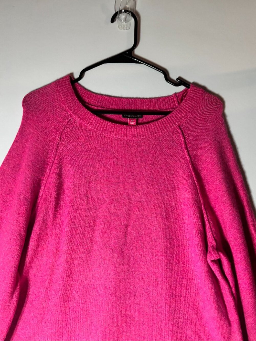 Vince Camuto Hot Pink Crewneck Knit Sweater Sz XS
